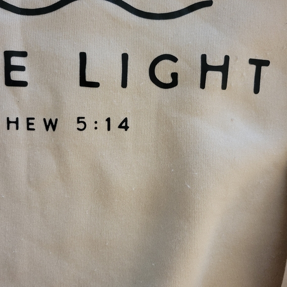 Be the Light Cream Sweatshirt-Small - Picture 2 of 5